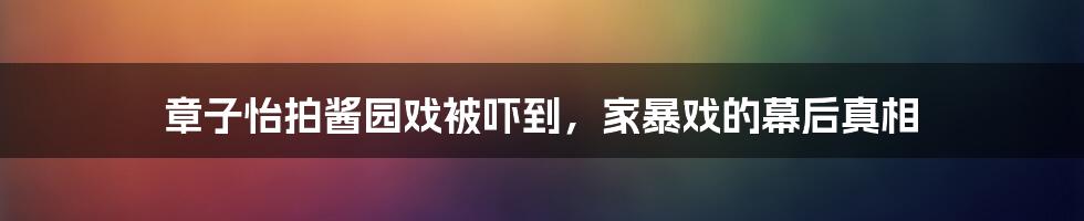 章子怡拍酱园戏被吓到，家暴戏的幕后真相