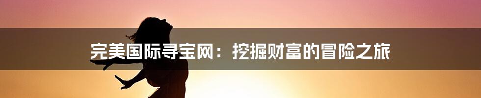 完美国际寻宝网：挖掘财富的冒险之旅