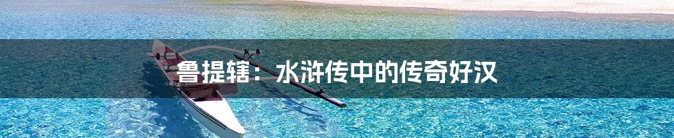 鲁提辖：水浒传中的传奇好汉