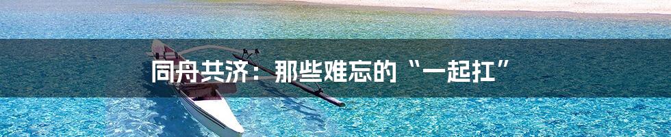 同舟共济：那些难忘的“一起扛”