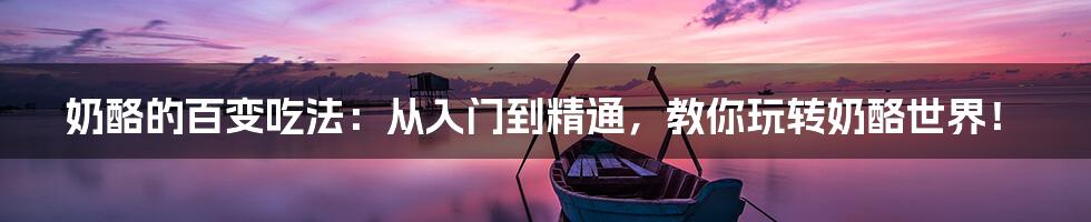 奶酪的百变吃法：从入门到精通，教你玩转奶酪世界！