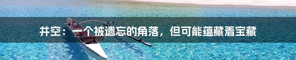 井空：一个被遗忘的角落，但可能蕴藏着宝藏