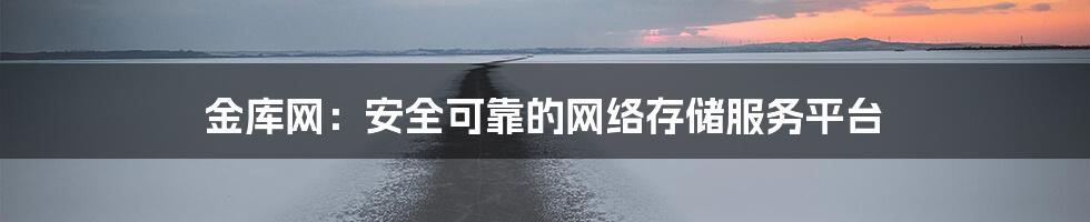 金库网：安全可靠的网络存储服务平台