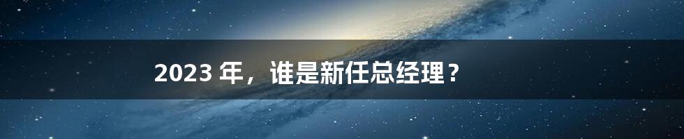 2023 年，谁是新任总经理？