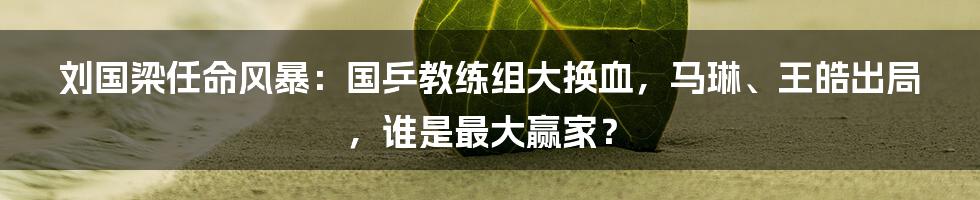 刘国梁任命风暴：国乒教练组大换血，马琳、王皓出局，谁是最大赢家？