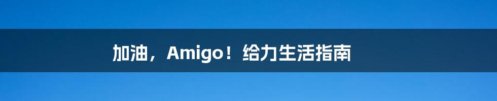 加油，Amigo！给力生活指南