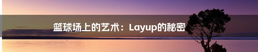 篮球场上的艺术：Layup的秘密