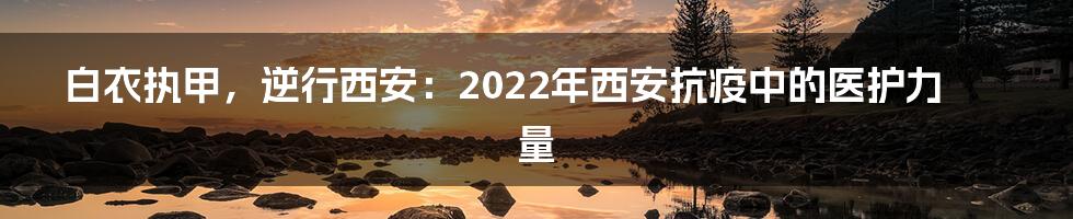 白衣执甲，逆行西安：2022年西安抗疫中的医护力量